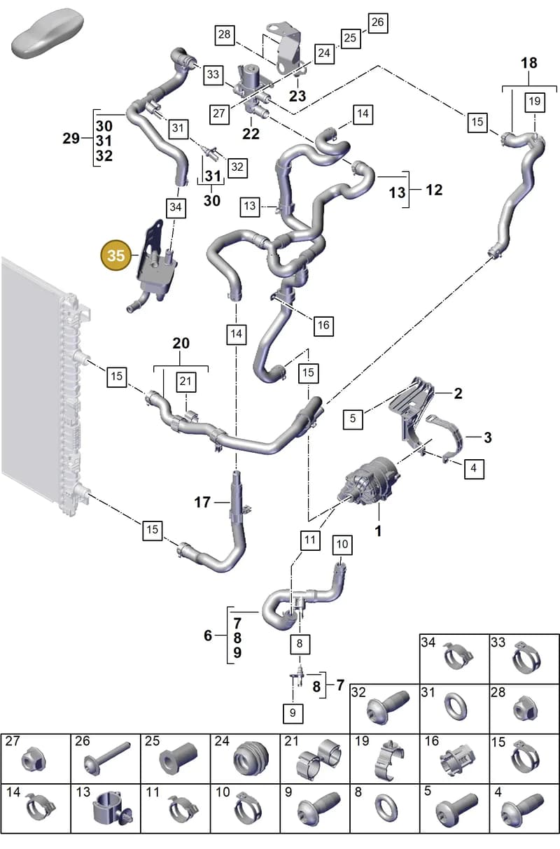 PAB145562C — Porsche Cayenne Coupe (2023-2023) diagram p60105330, position 35