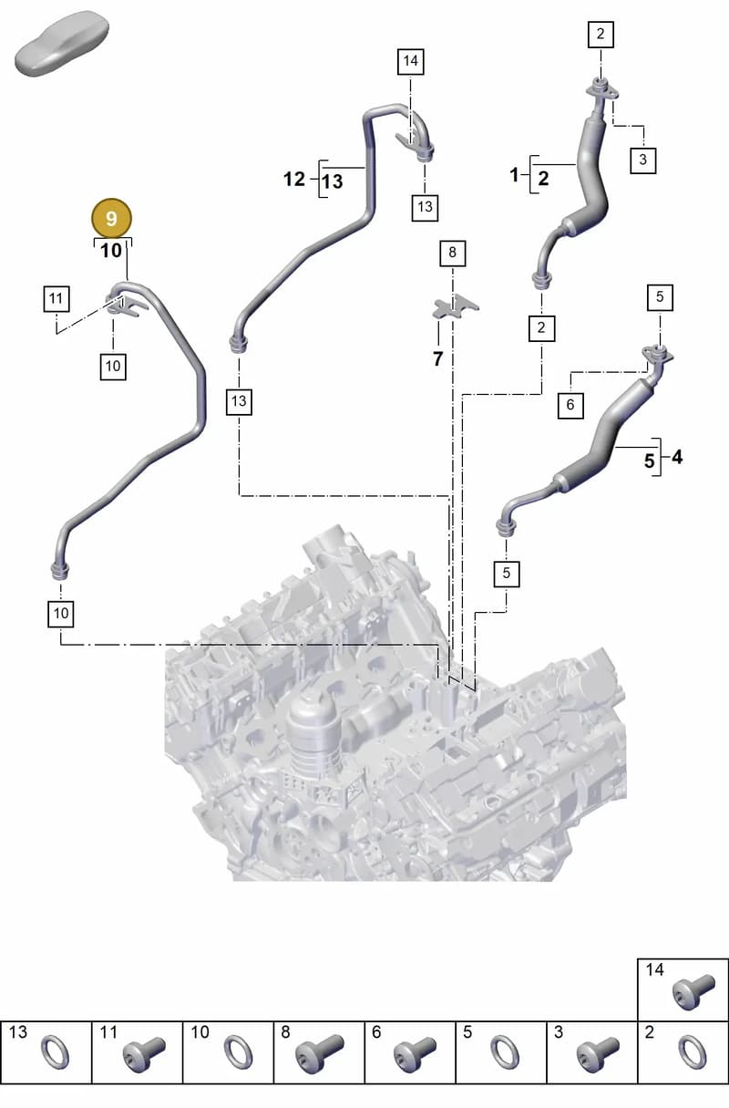 PAB145639C — Porsche Cayenne Coupe (2023-2023) diagram p60202130, position 9