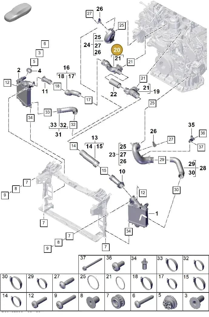 PAB14567400 — Porsche Cayenne Coupe (2023-2023) diagram p60107220, position 20