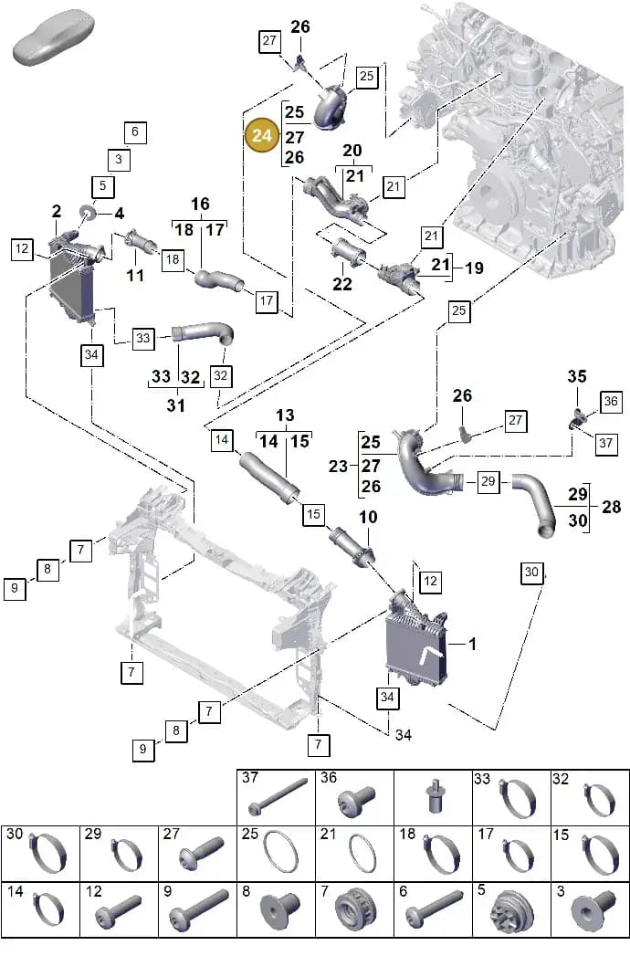 PAB145682B — Porsche Cayenne Coupe (2023-2023) diagram p60107230, position 24