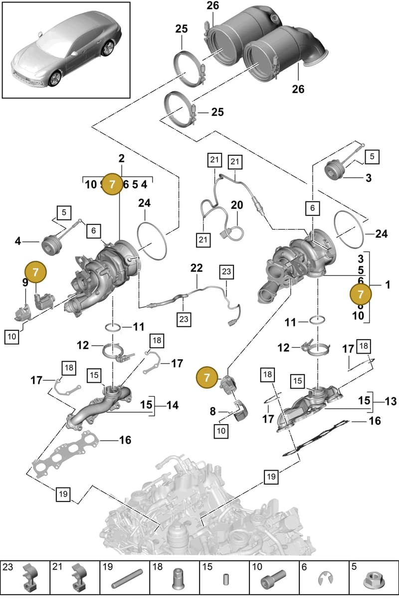 PAB145710 — Porsche Panamera (2016-2020) diagram p49202000, position 7