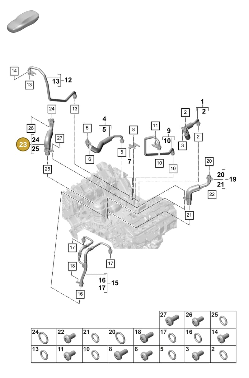 PAB145772 — Porsche Panamera (2020-2023) diagram p58202100, position 23