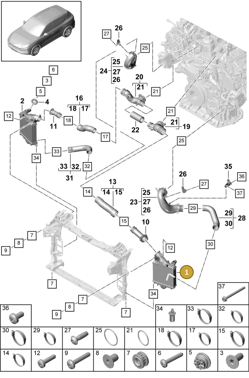 PAB145803C — Porsche Cayenne (2017-2023) diagram p51107060, position 1