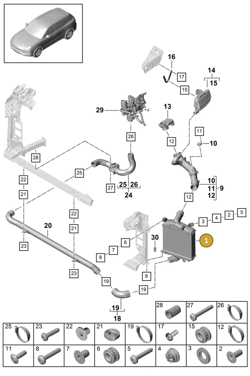 PAB145803D — Porsche Cayenne (2017-2023) diagram p51107080, position 1