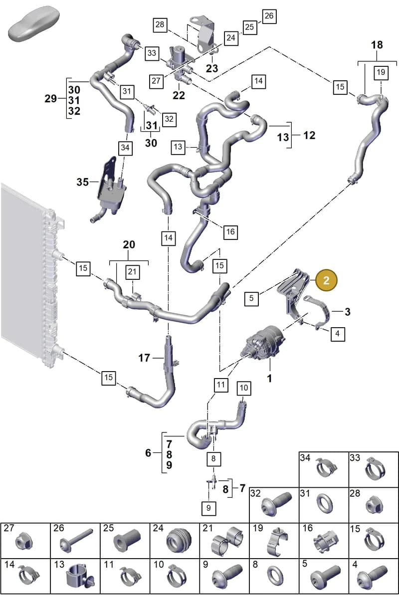 PAB145896 — Porsche Cayenne Coupe (2023-2023) diagram p60105330, position 2