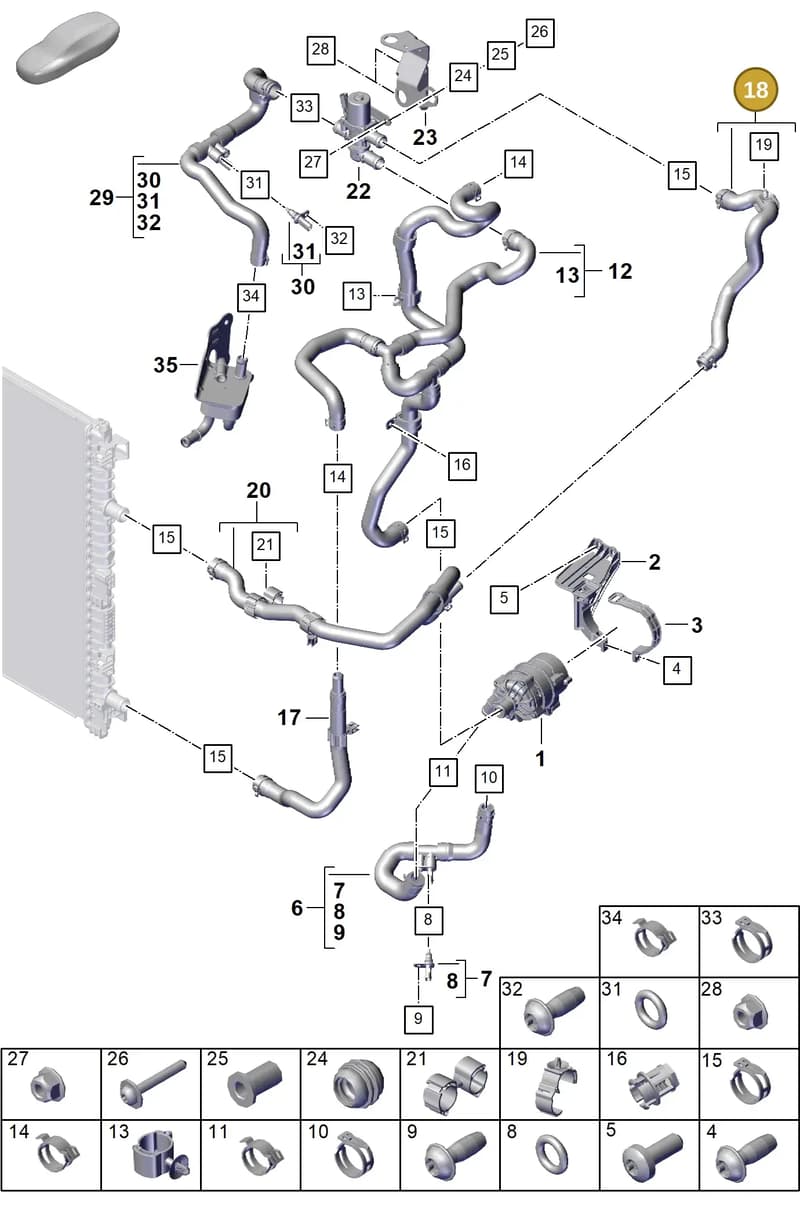 PAB145909A — Porsche Cayenne Coupe (2023-2023) diagram p60105330, position 18