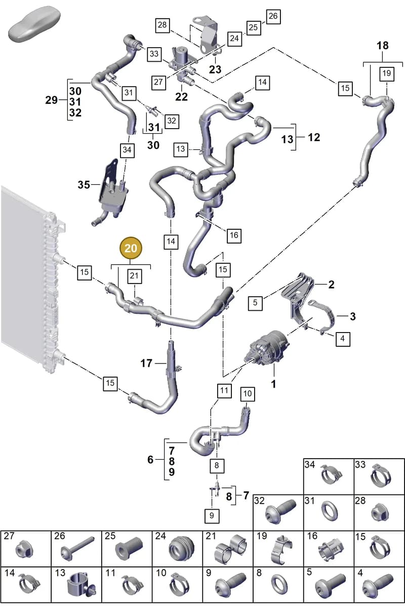 PAB145909 — Porsche Cayenne Coupe (2023-2023) diagram p60105330, position 20
