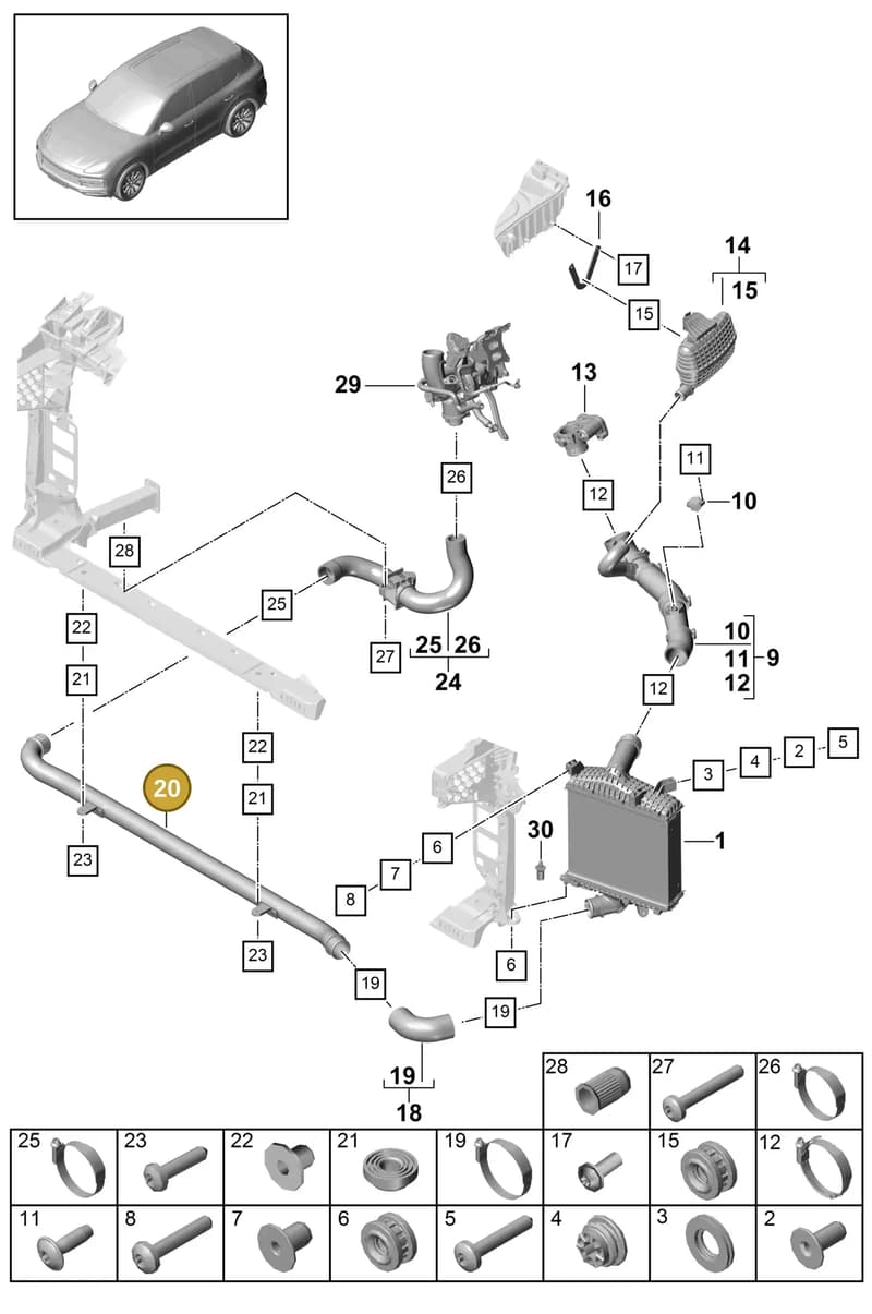 PAB145941 — Porsche Cayenne (2017-2023) diagram p51107080, position 20