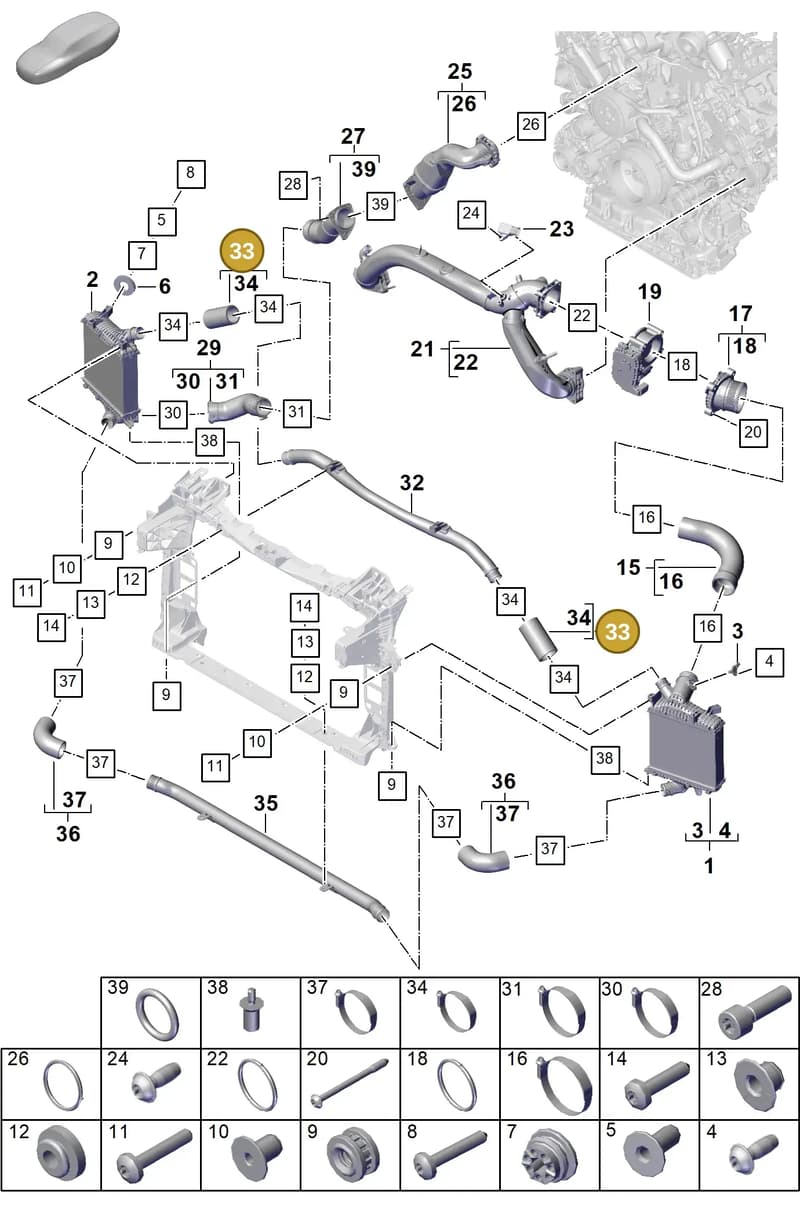 PAB14594400 — Porsche Cayenne Coupe (2023-2023) diagram p60107210, position 33