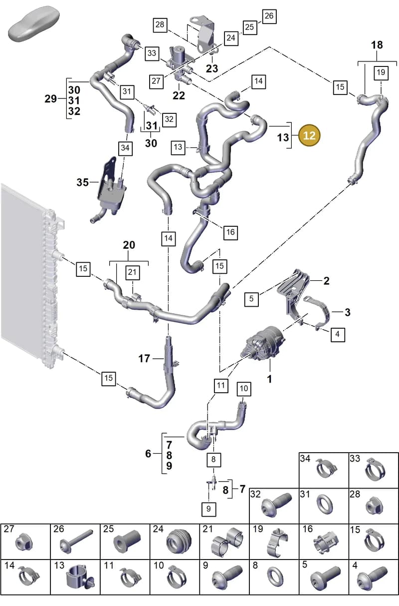 PAB145947G — Porsche Cayenne Coupe (2023-2023) diagram p60105330, position 12