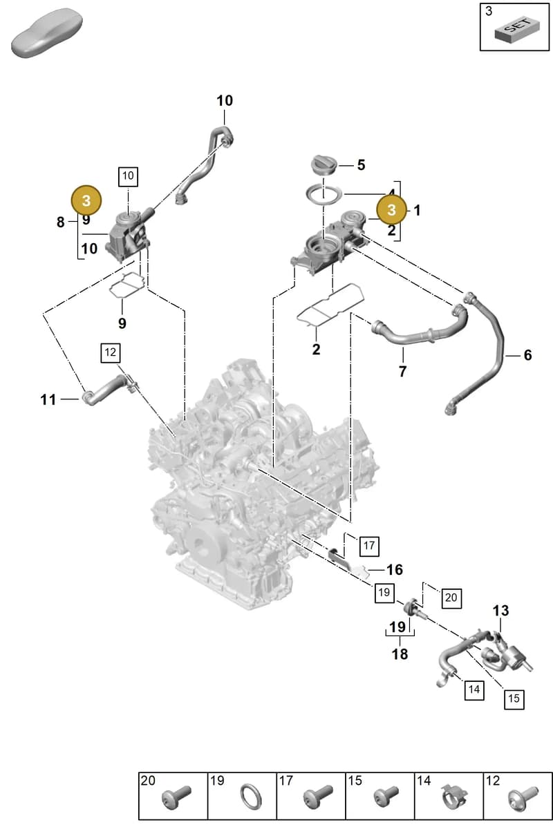 PAB198542 — Porsche Panamera (2020-2023) diagram p58106100, position 3