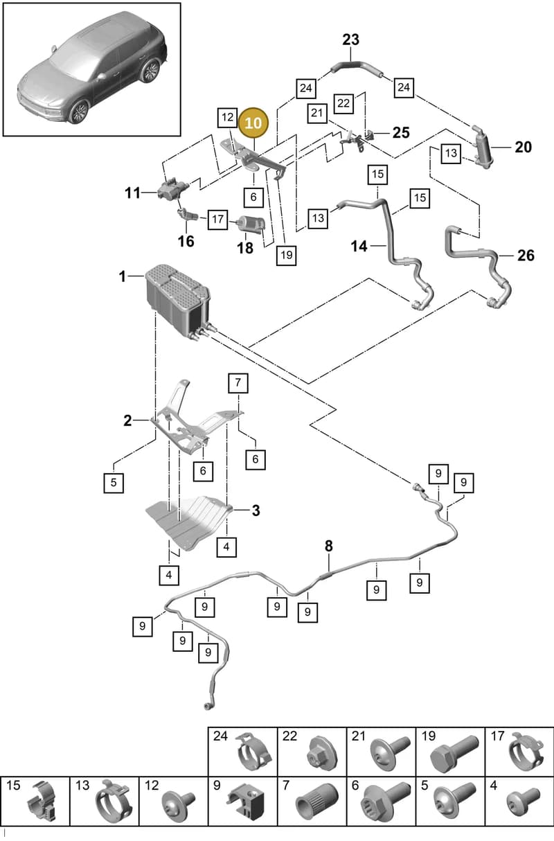 PAB20136900 — Porsche Cayenne (2017-2023) diagram p51201060, position 10