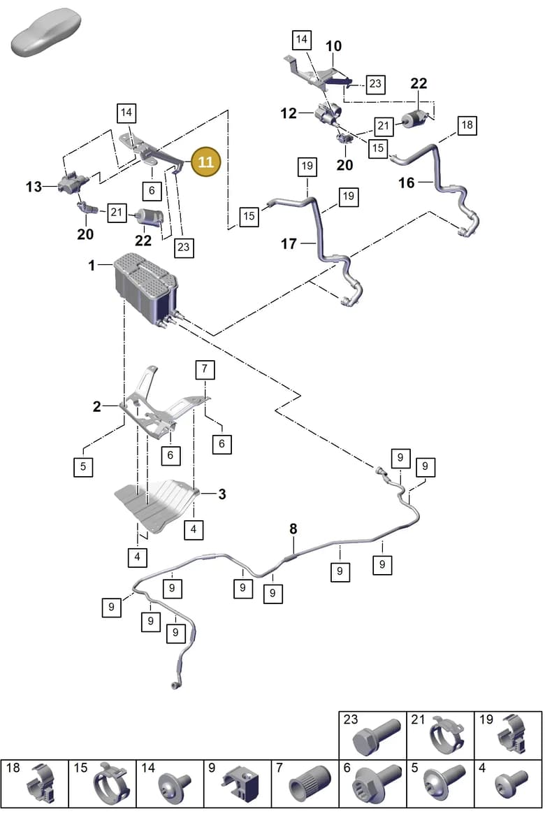 PAB20136900 — Porsche Cayenne Coupe (2023-2023) diagram p60201220, position 11