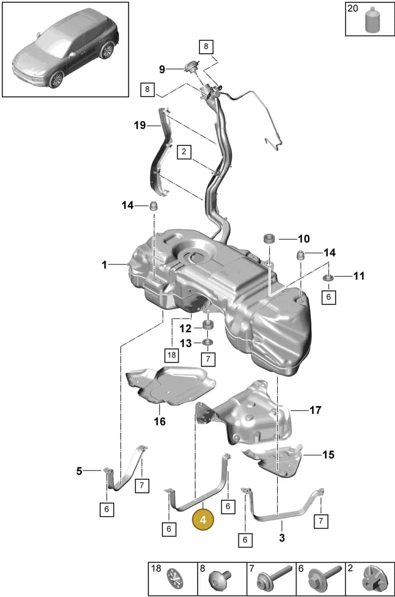 PAB20139200 — Porsche Cayenne (2017-2023) diagram p51201000, position 4