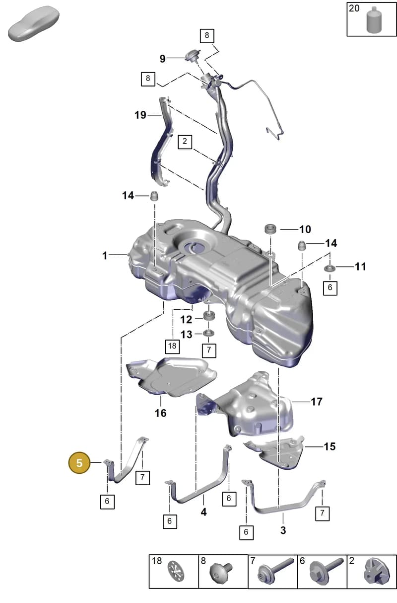PAB20139201 — Porsche Cayenne Coupe (2023-2023) diagram p60201000, position 5