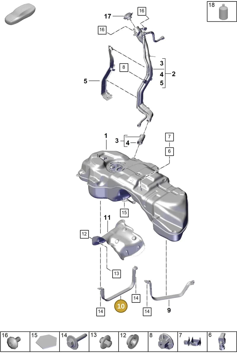 PAB201392 — Porsche Cayenne Coupe (2023-2023) diagram p60201020, position 10