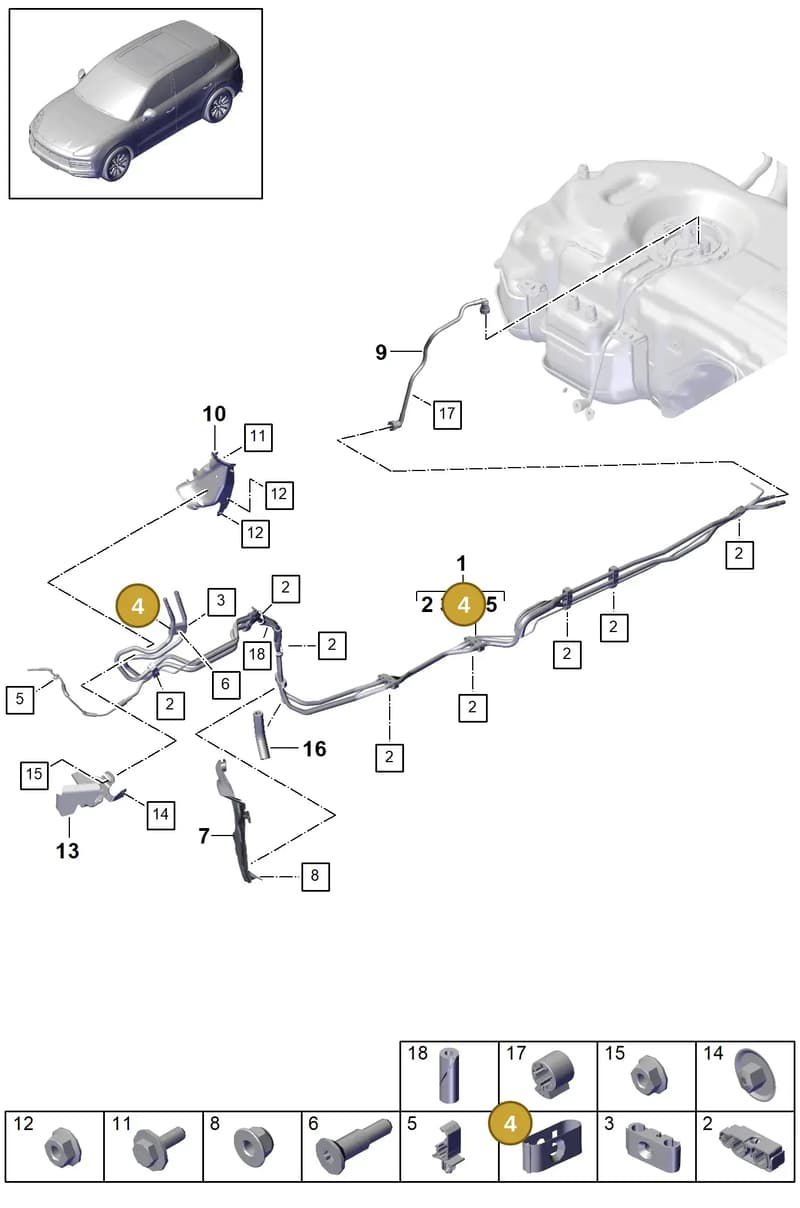 PAB201449A — Porsche Cayenne (2017-2023) diagram p51201030, position 4