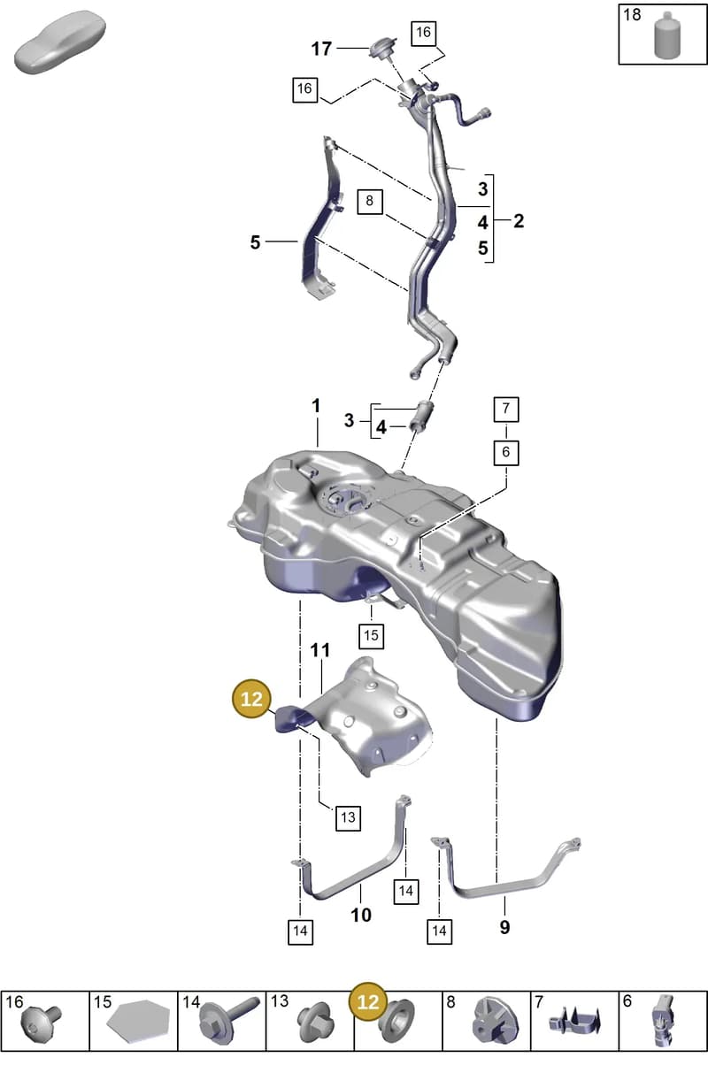 PAB201532 — Porsche Cayenne Coupe (2023-2023) diagram p60201020, position 12