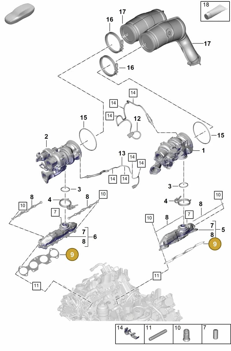 PAB253039A — Porsche Cayenne Coupe (2023-2023) diagram p60202030, position 9
