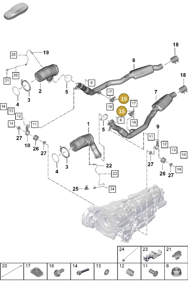 PAB25309900 — Porsche Cayenne Coupe (2023-2023) diagram p60202270, position 15