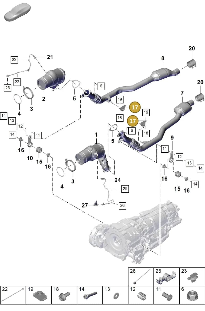 PAB25309900 — Porsche Cayenne Coupe (2023-2023) diagram p60202280, position 17