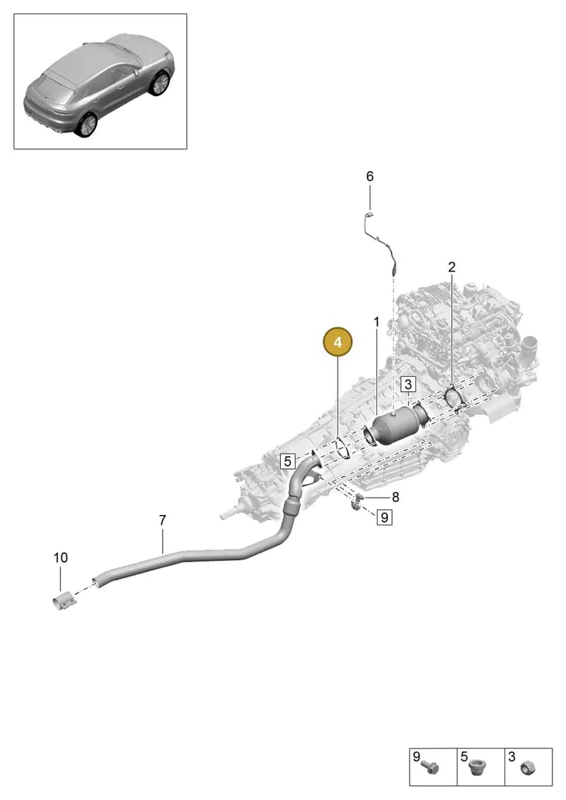 PAB25311500 — Porsche Macan (2018-2022) diagram p52000151, position 4