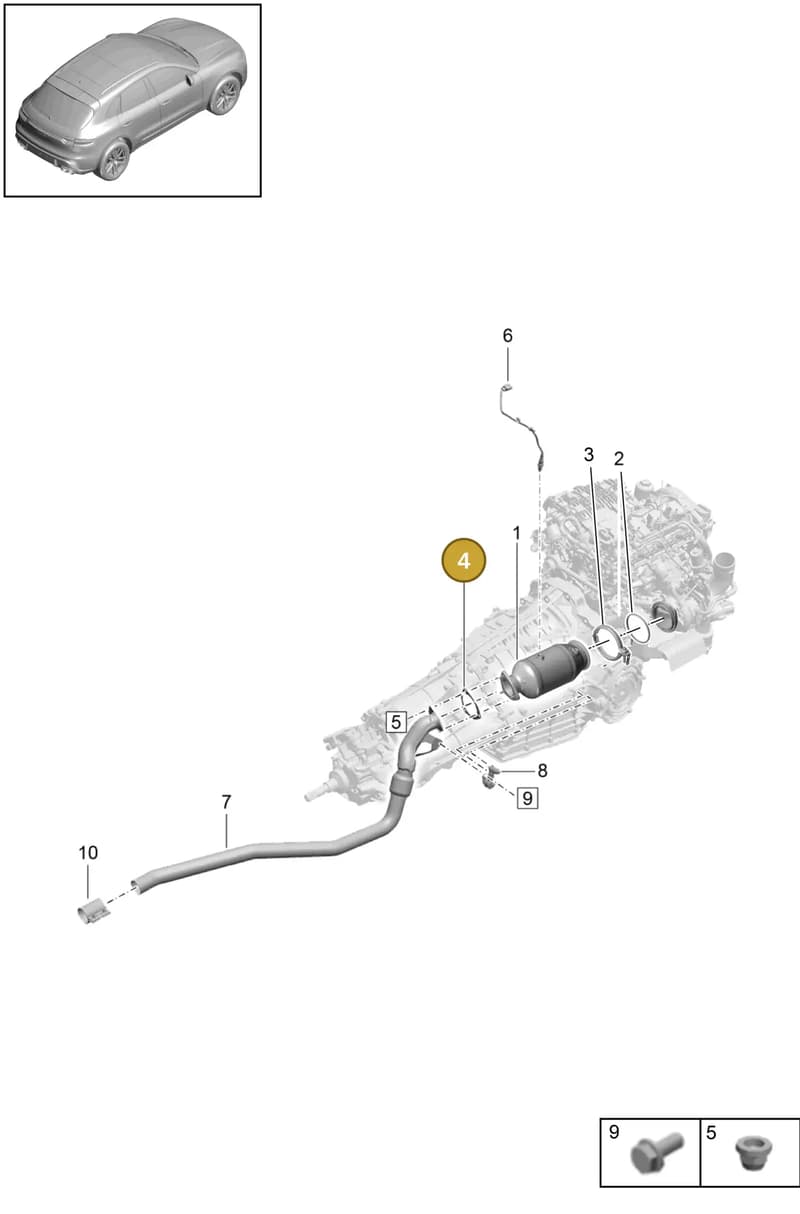 PAB25311500 — Porsche Macan (2018-2022) diagram p52202280, position 4