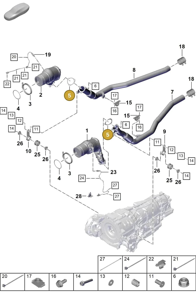 PAB25311500 — Porsche Cayenne Coupe (2023-2023) diagram p60202260, position 5