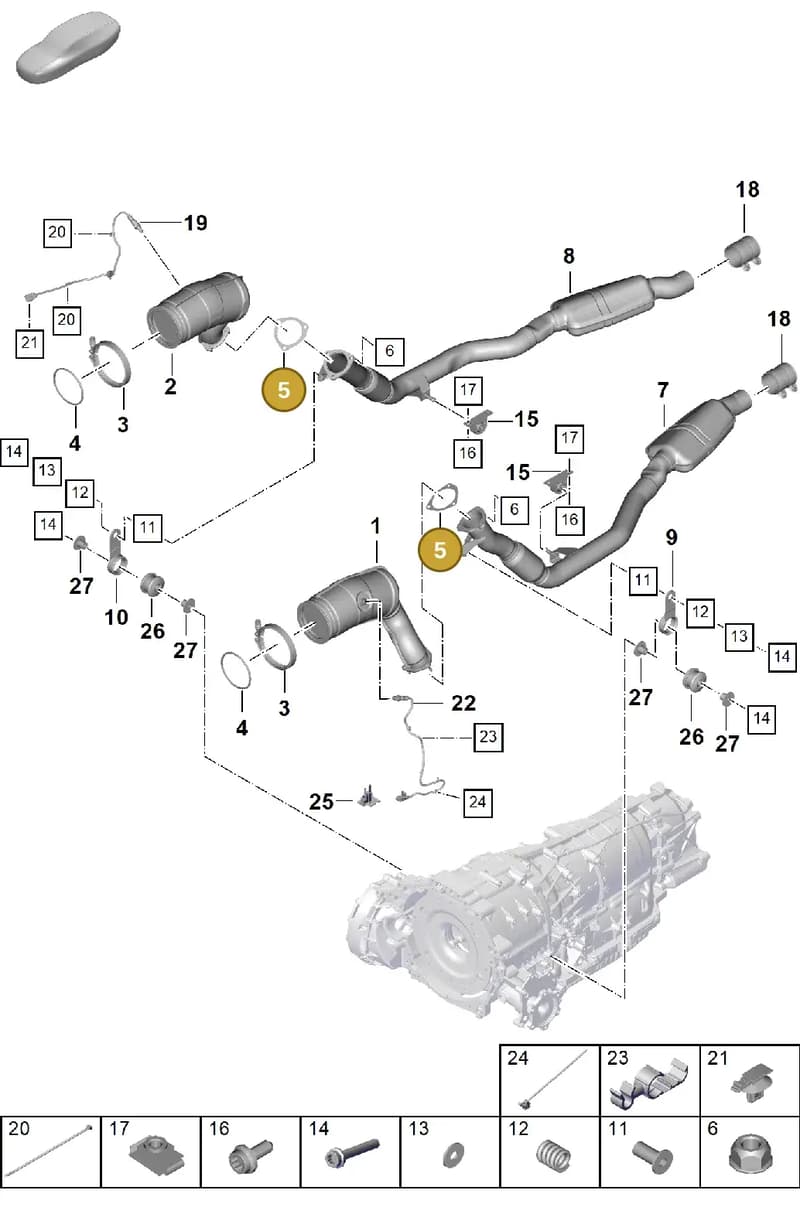 PAB25311500 — Porsche Cayenne Coupe (2023-2023) diagram p60202270, position 5