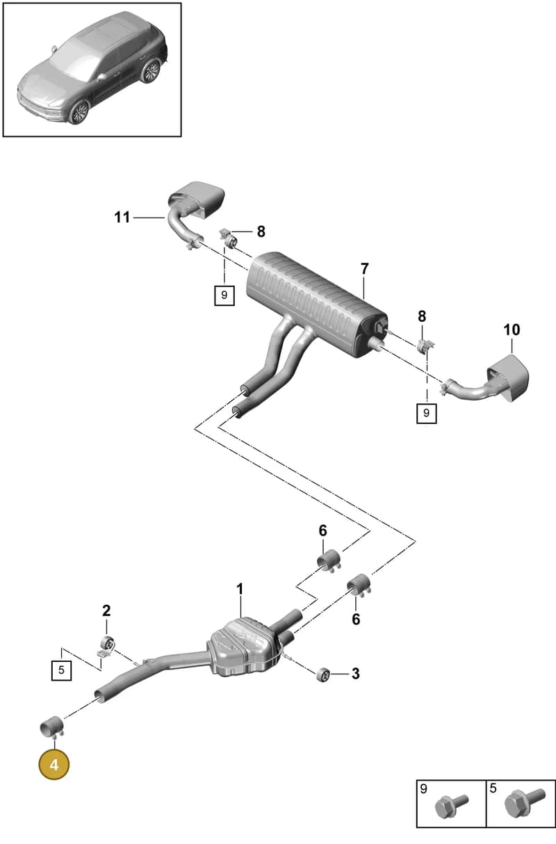PAB25314120 — Porsche Cayenne (2017-2023) diagram p51203010, position 4