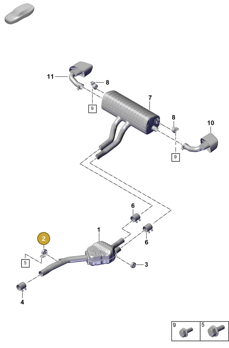 PAB25314401 — Porsche Cayenne Coupe (2023-2023) diagram p60203010, position 2