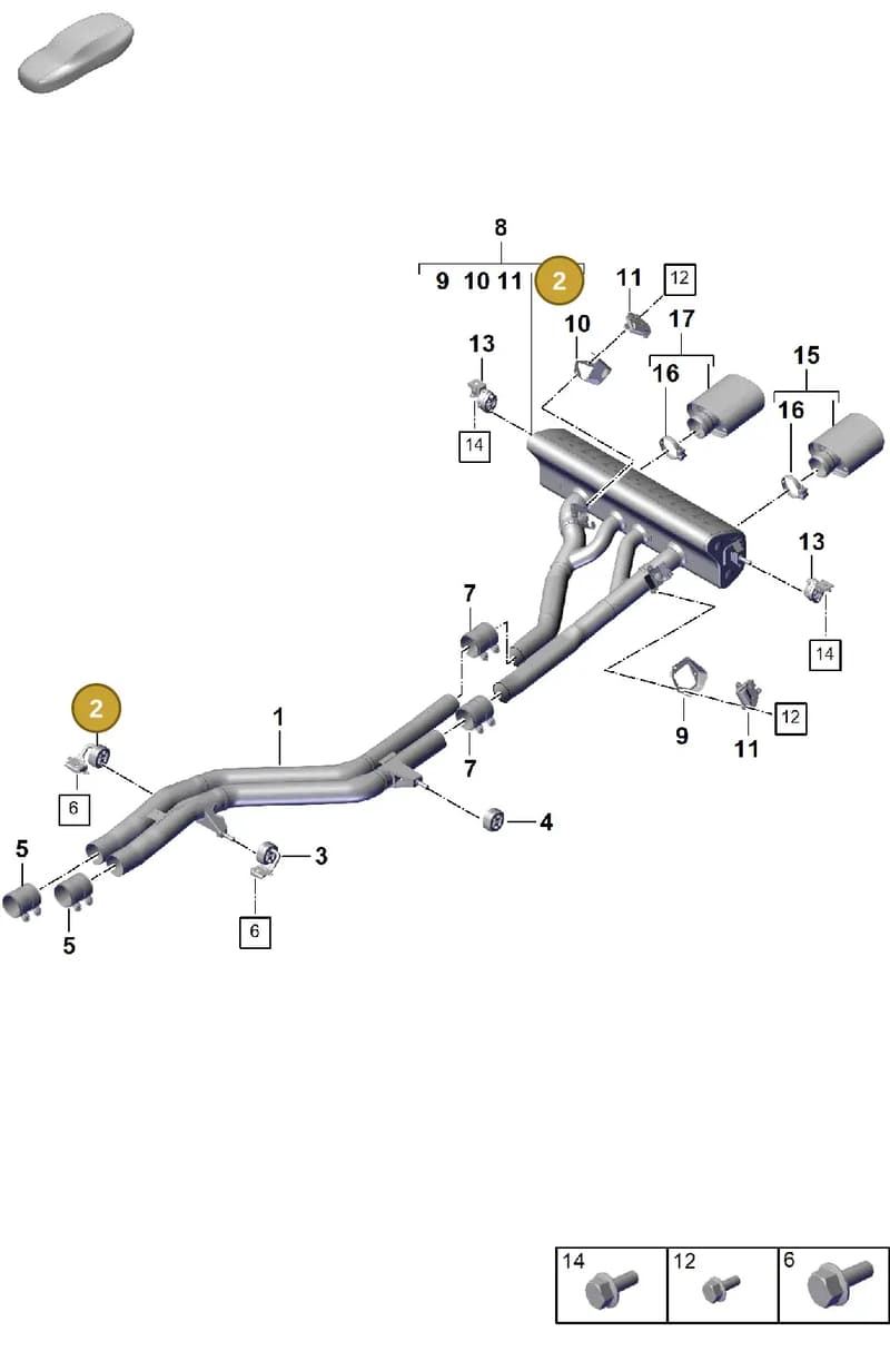 PAB25314401 — Porsche Cayenne Coupe (2023-2023) diagram p60203030, position 2