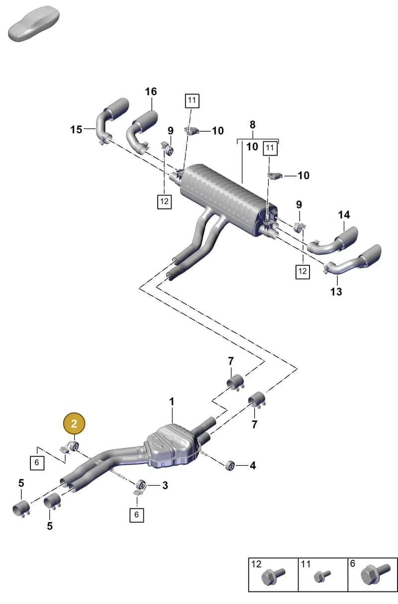 PAB25314401 — Porsche Cayenne Coupe (2023-2023) diagram p60203040, position 2