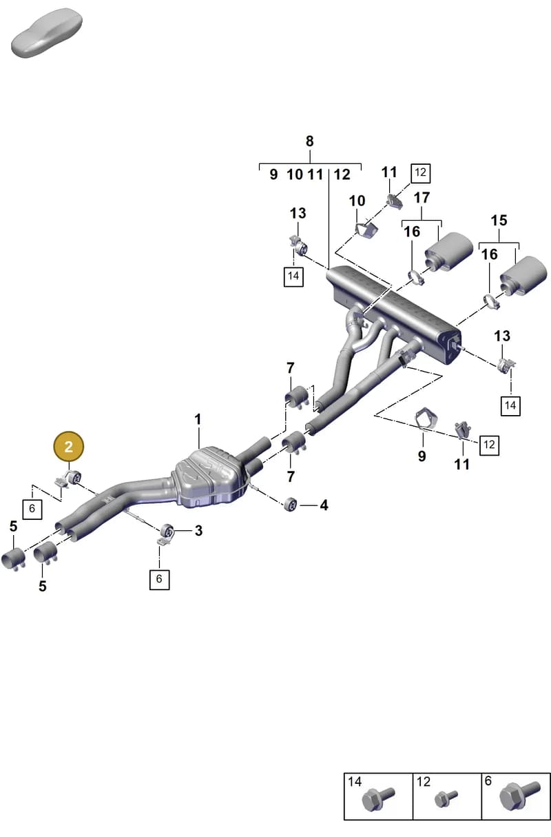 PAB25314401 — Porsche Cayenne Coupe (2023-2023) diagram p60203130, position 2