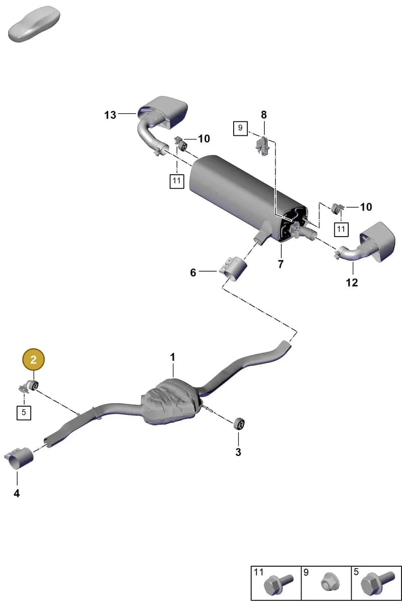 PAB25314401 — Porsche Cayenne Coupe (2023-2023) diagram p60203000, position 2