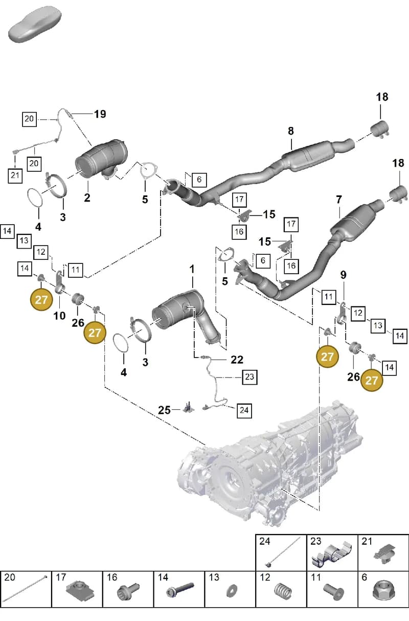 PAB253205A — Porsche Cayenne Coupe (2023-2023) diagram p60202270, position 27