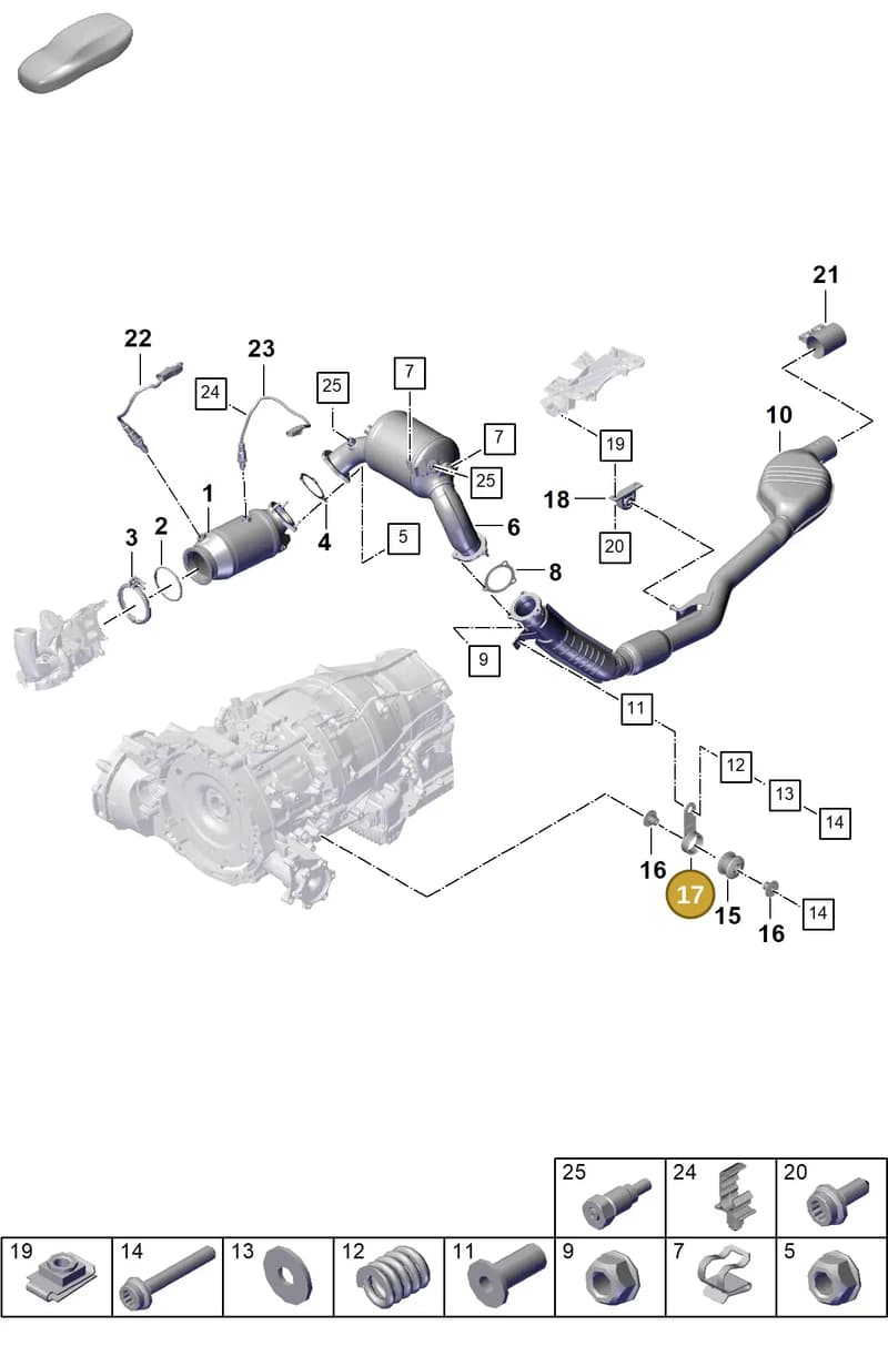 PAB253295 — Porsche Cayenne Coupe (2023-2023) diagram p60202200, position 17