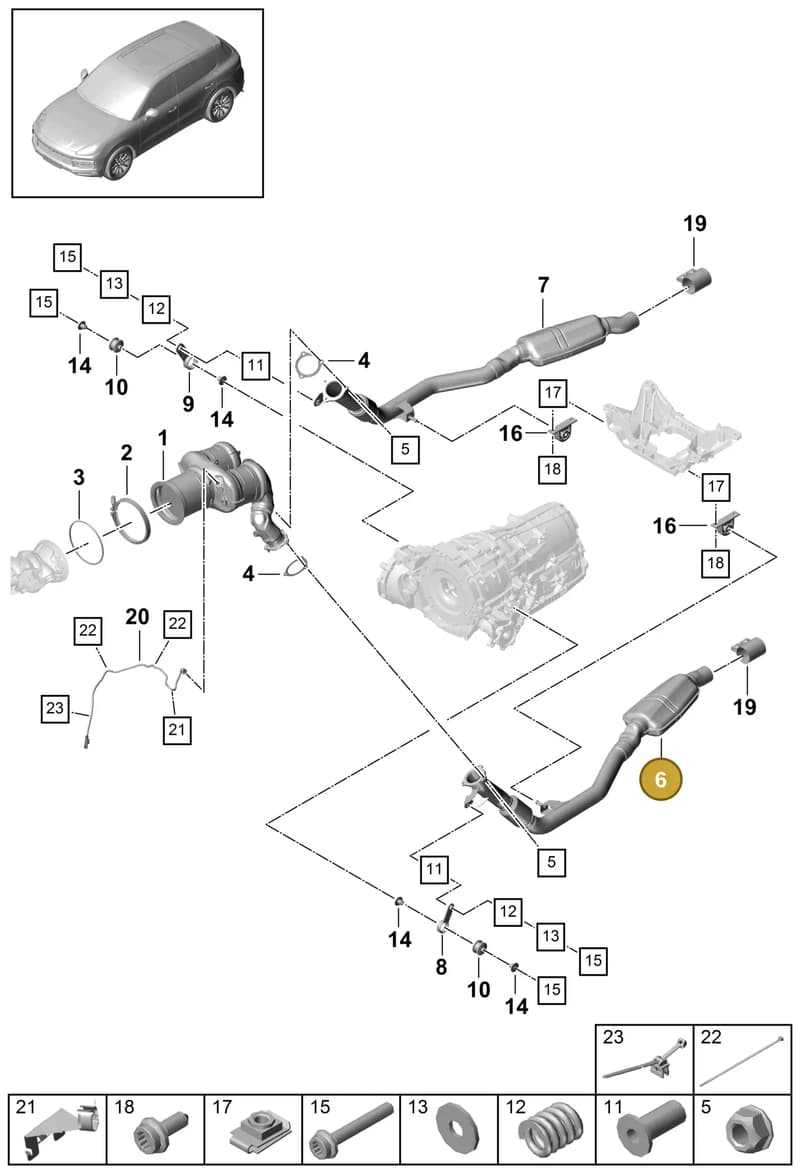 PAB25330010 — Porsche Cayenne (2017-2023) diagram p51202090, position 6