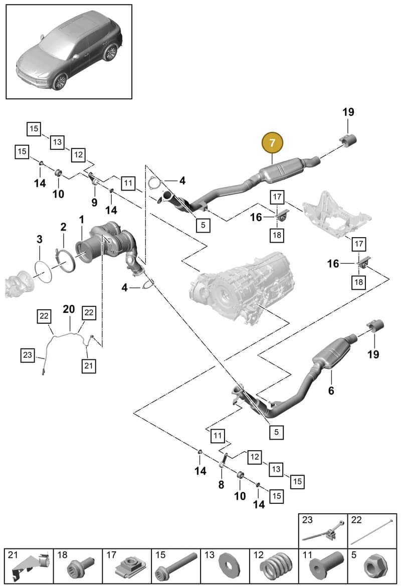 PAB253350 — Porsche Cayenne (2017-2023) diagram p51202090, position 7