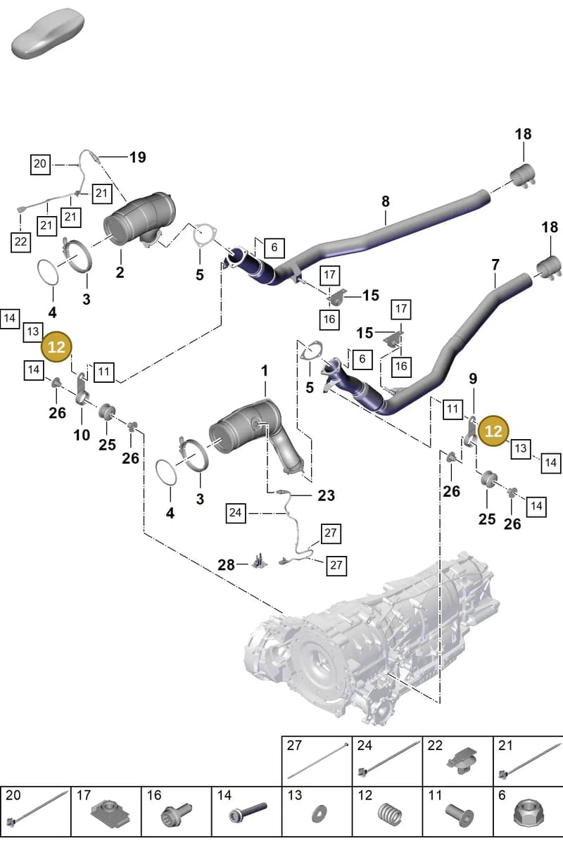 PAB25335300 — Porsche Cayenne Coupe (2023-2023) diagram p60202250, position 12