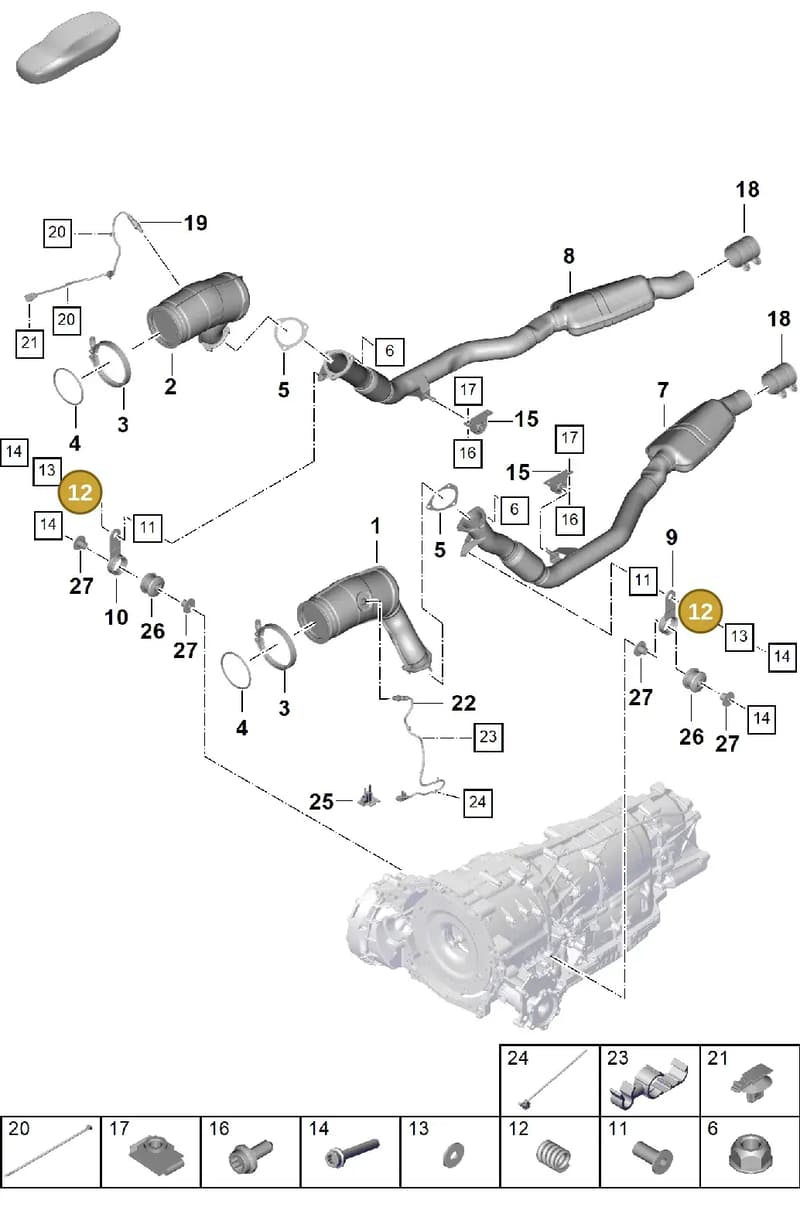 PAB25335300 — Porsche Cayenne Coupe (2023-2023) diagram p60202270, position 12
