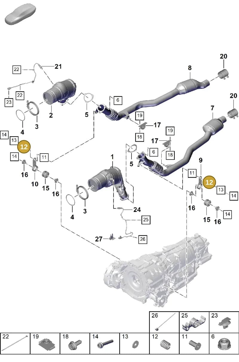PAB25335300 — Porsche Cayenne Coupe (2023-2023) diagram p60202280, position 12