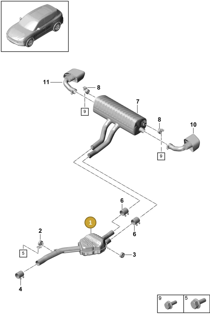 PAB253409B — Porsche Cayenne (2017-2023) diagram p51203010, position 1