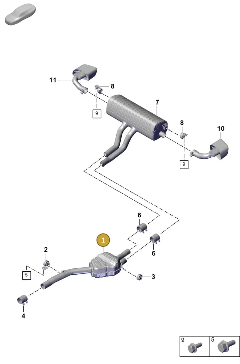 PAB253409B — Porsche Cayenne Coupe (2023-2023) diagram p60203010, position 1