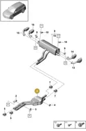 PAB253409C Porsche Front Silencer