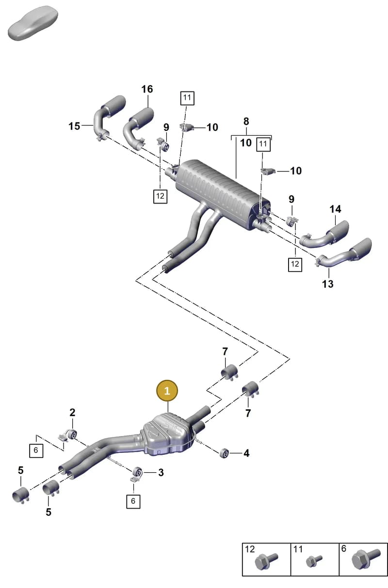 PAB253409D — Porsche Cayenne Coupe (2023-2023) diagram p60203040, position 1