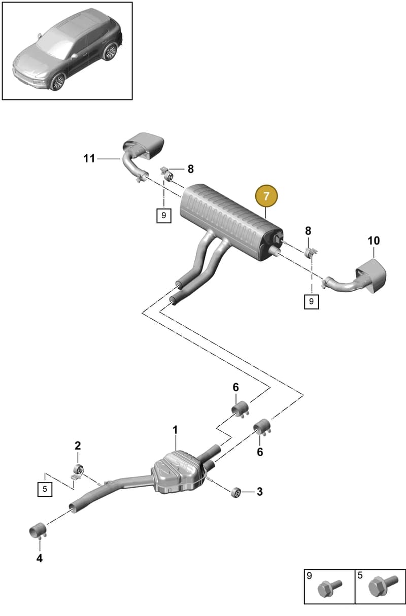 PAB253609B — Porsche Cayenne (2017-2023) diagram p51203010, position 7