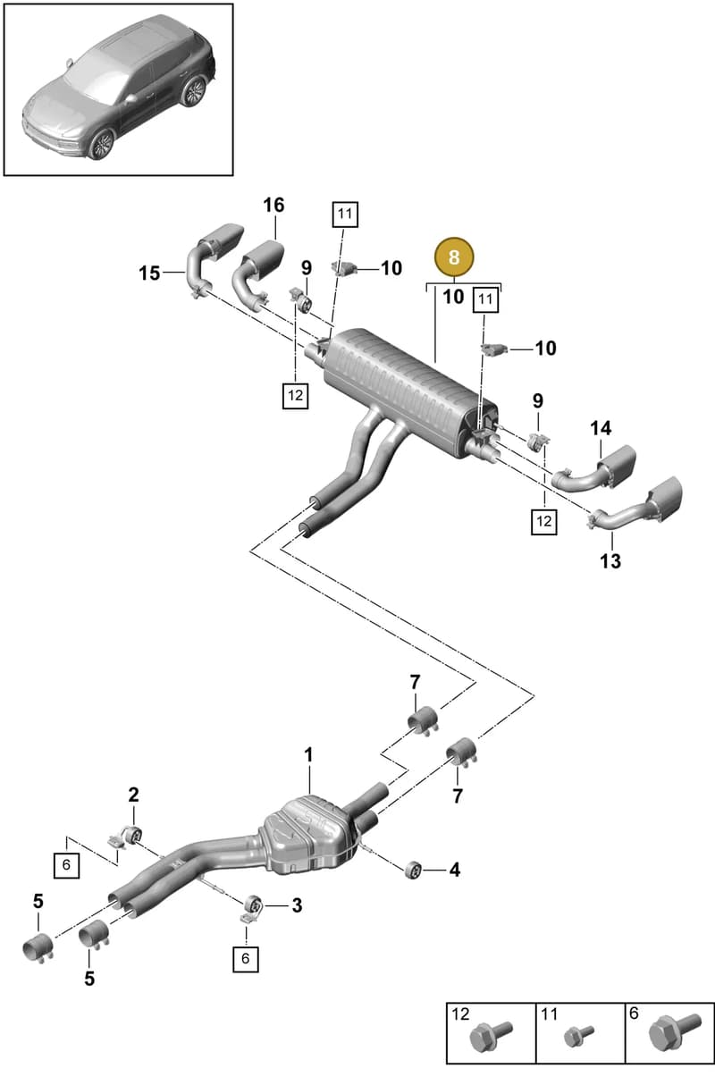 PAB253609C — Porsche Cayenne (2017-2023) diagram p51203000, position 8