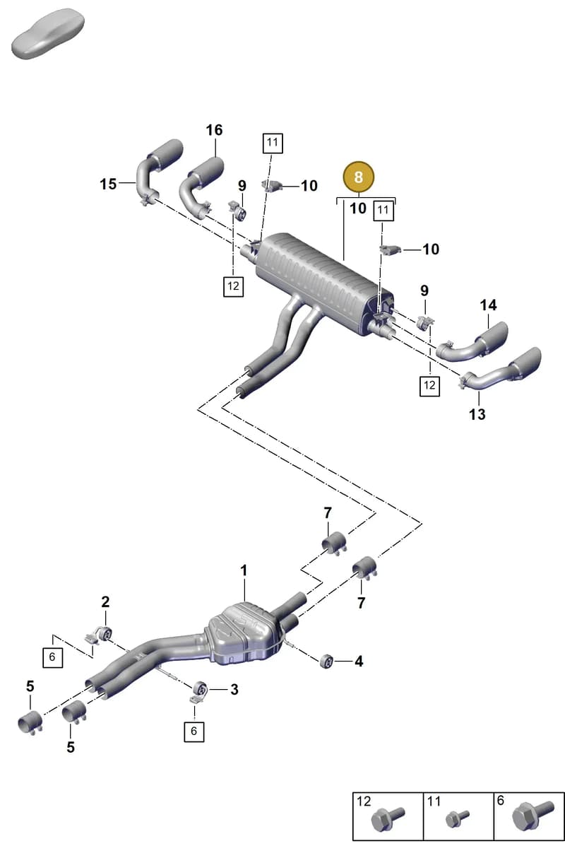 PAB253609D — Porsche Cayenne Coupe (2023-2023) diagram p60203040, position 8