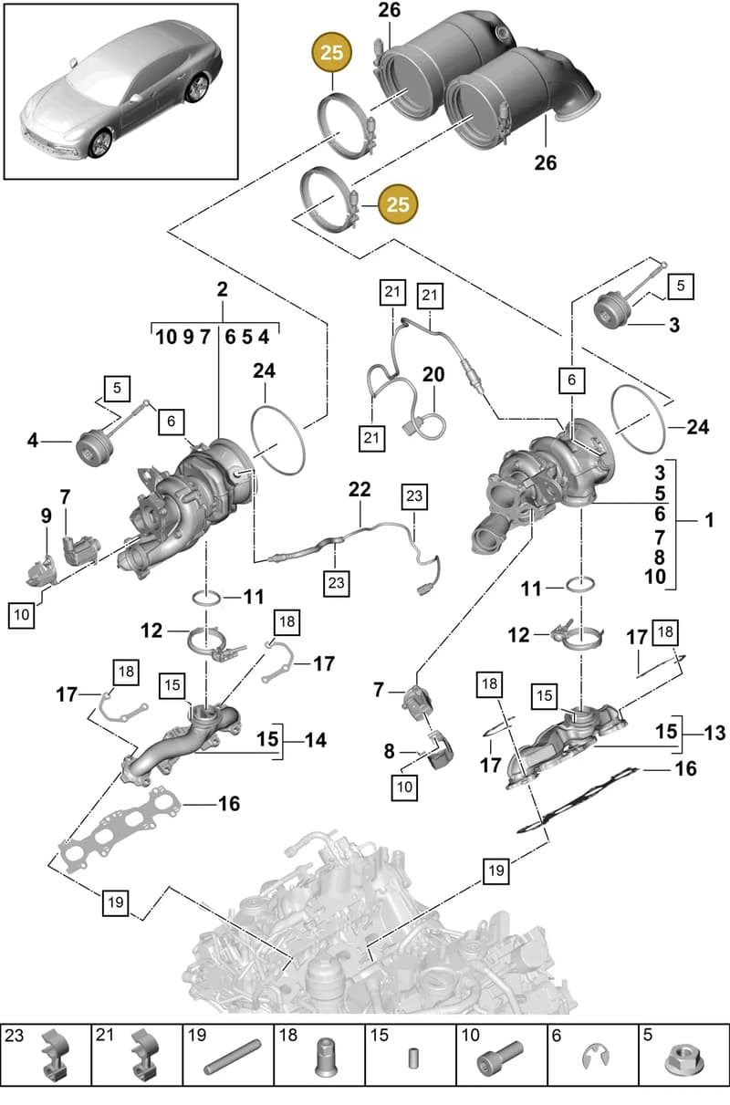 PAB25372500 — Porsche Panamera (2016-2020) diagram p49202000, position 25